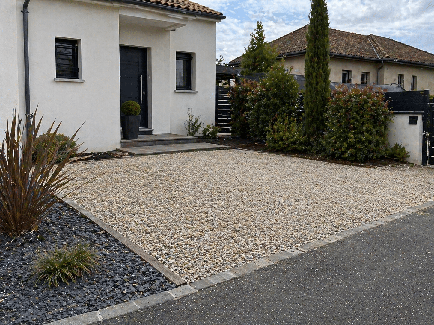 Création de parking Vernon - drainage et finitions Longuet Paysage