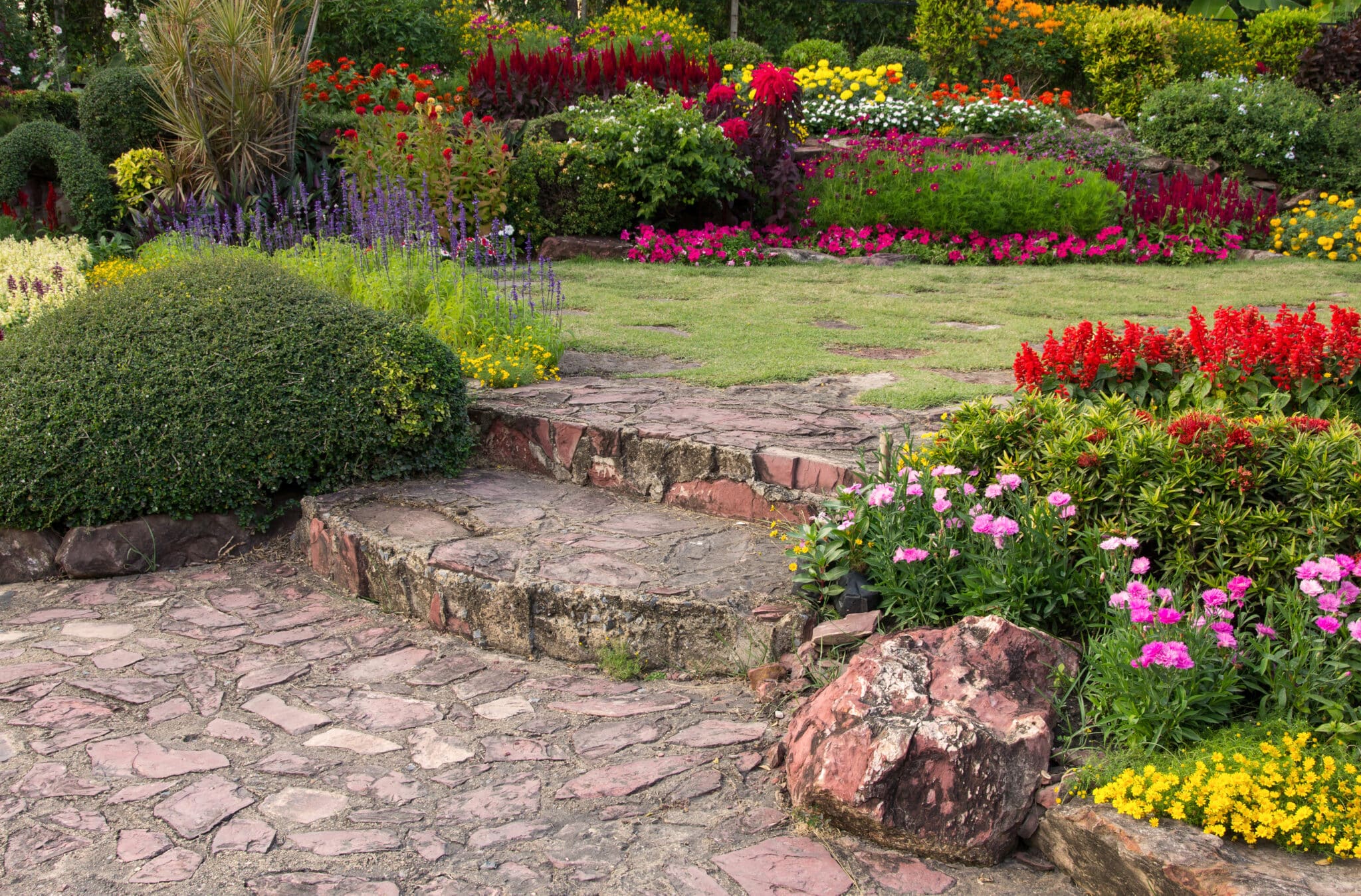 Paysagiste Normandie - jardin fleuri par Longuet Paysage